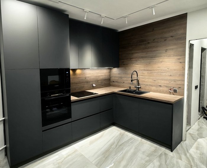 Кухня Egger Диамант серый