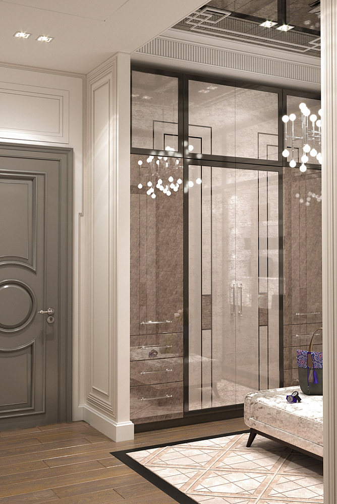 Гардеробная эмаль, шпон кошачий глаз