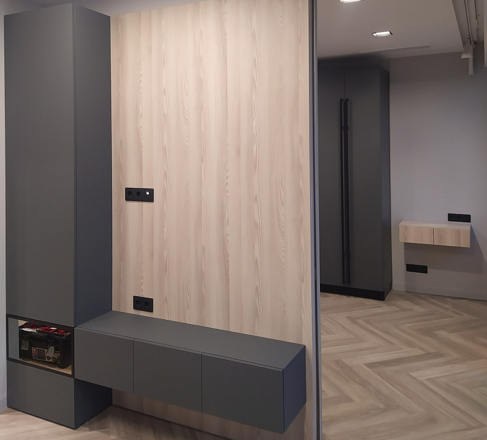 Тумба под тв серая