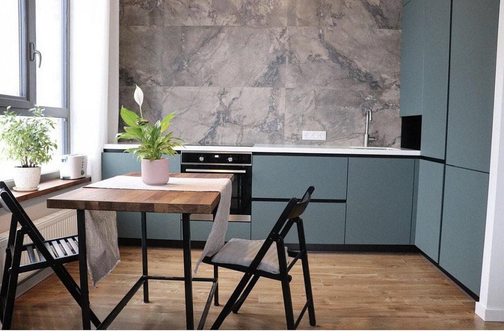 Кухня феникс Матовый зеленый