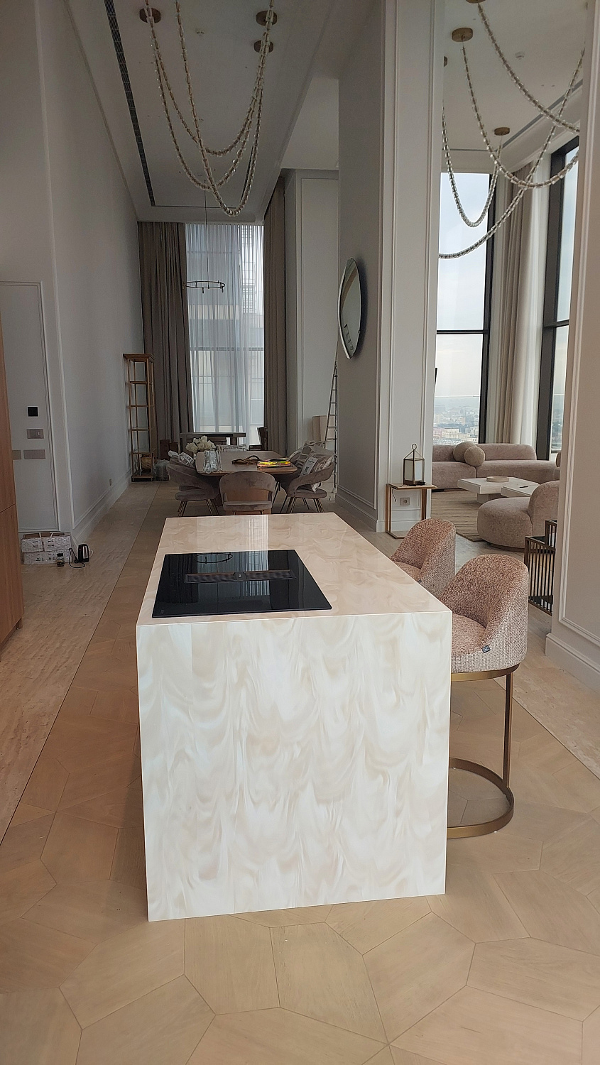 Кухня в оттенке дуб гамильтон натуральный