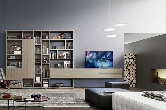 Гостиная фасады мдф шпон