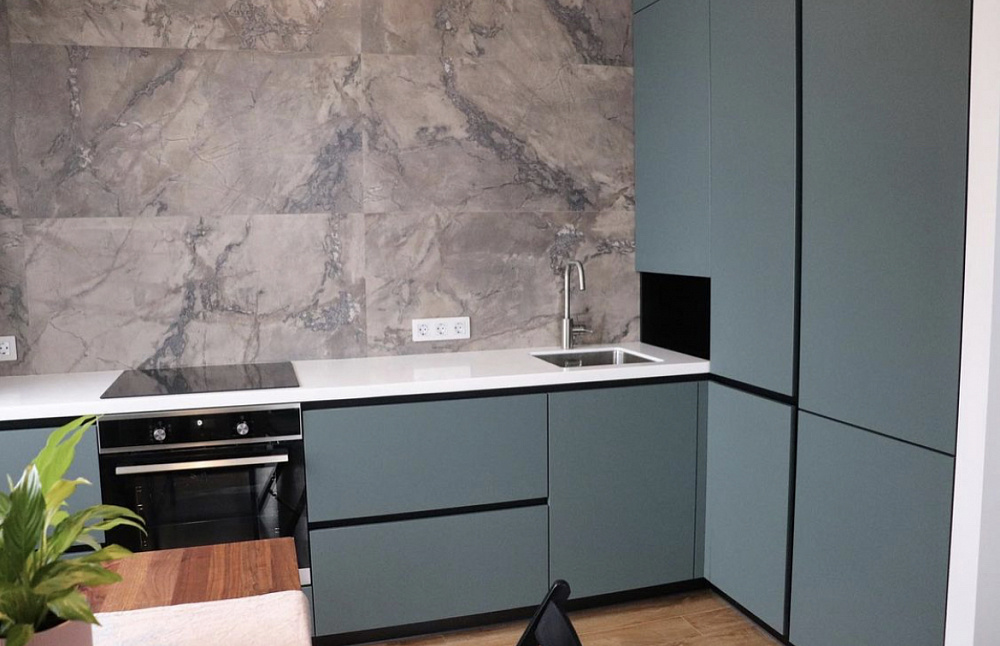 Кухня феникс Матовый зеленый