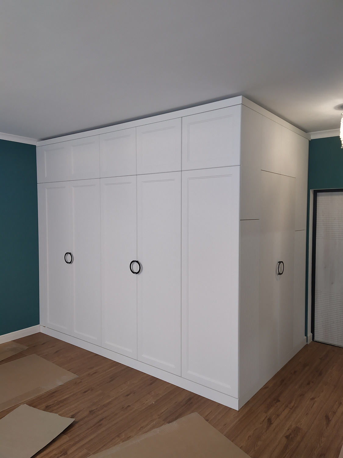 Шкаф-гардеробная угловой белый