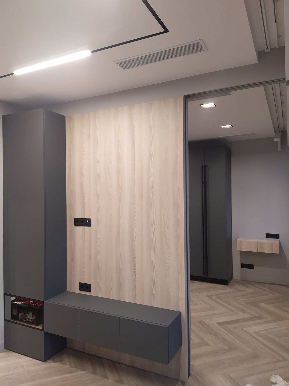 Тумба под тв серая