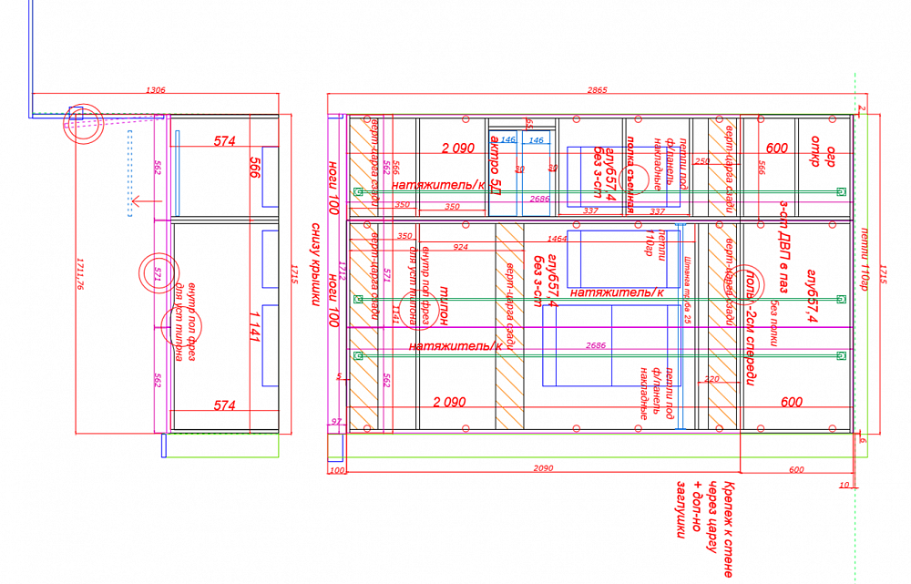 Шкаф встроенный белый
