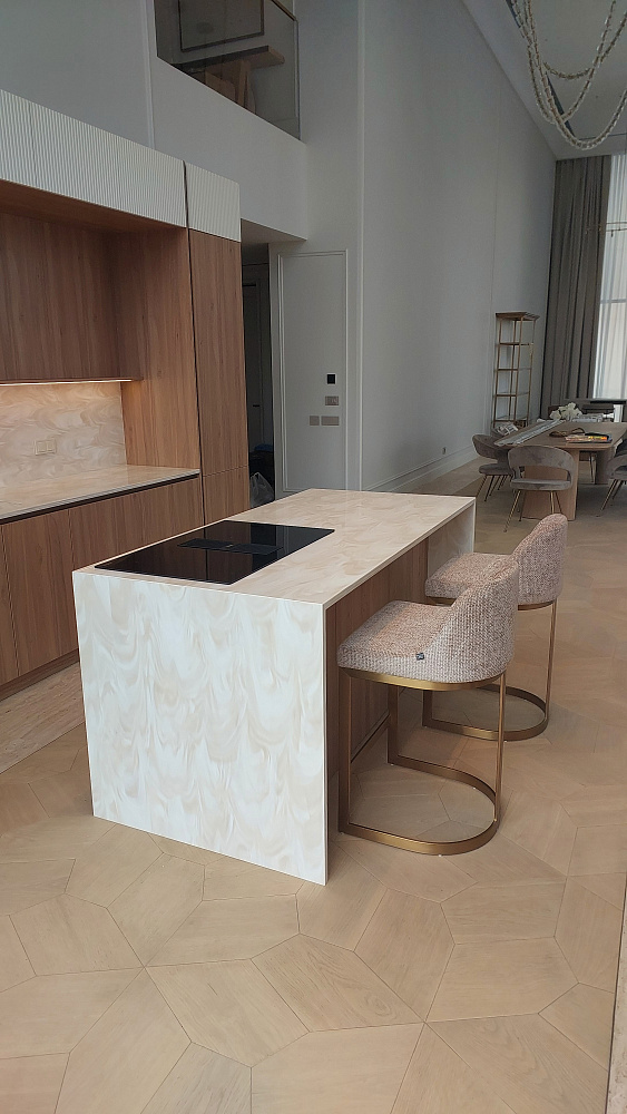 Кухня в оттенке дуб гамильтон натуральный