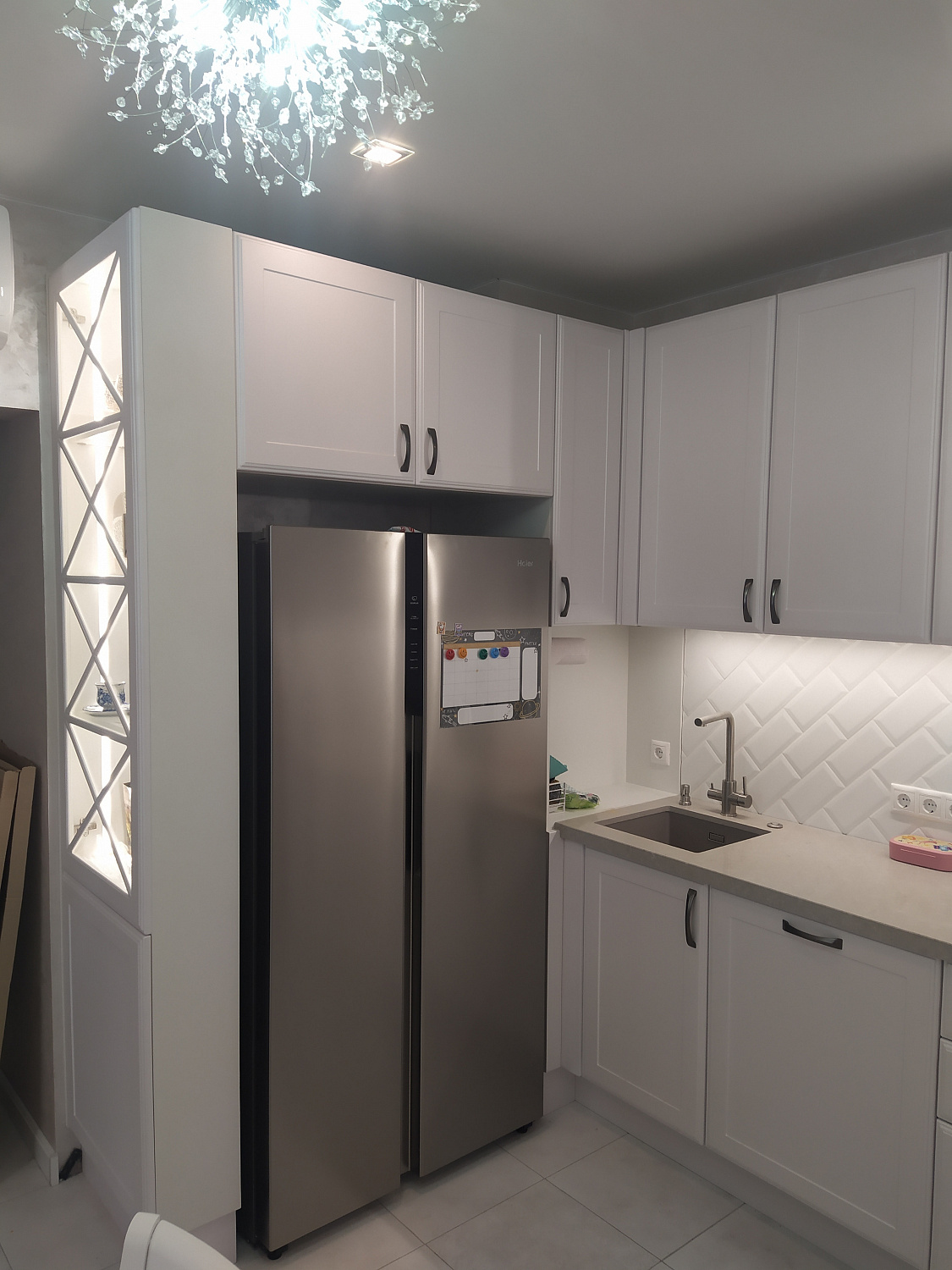 Кухня белая Фасад - "Алмаз"