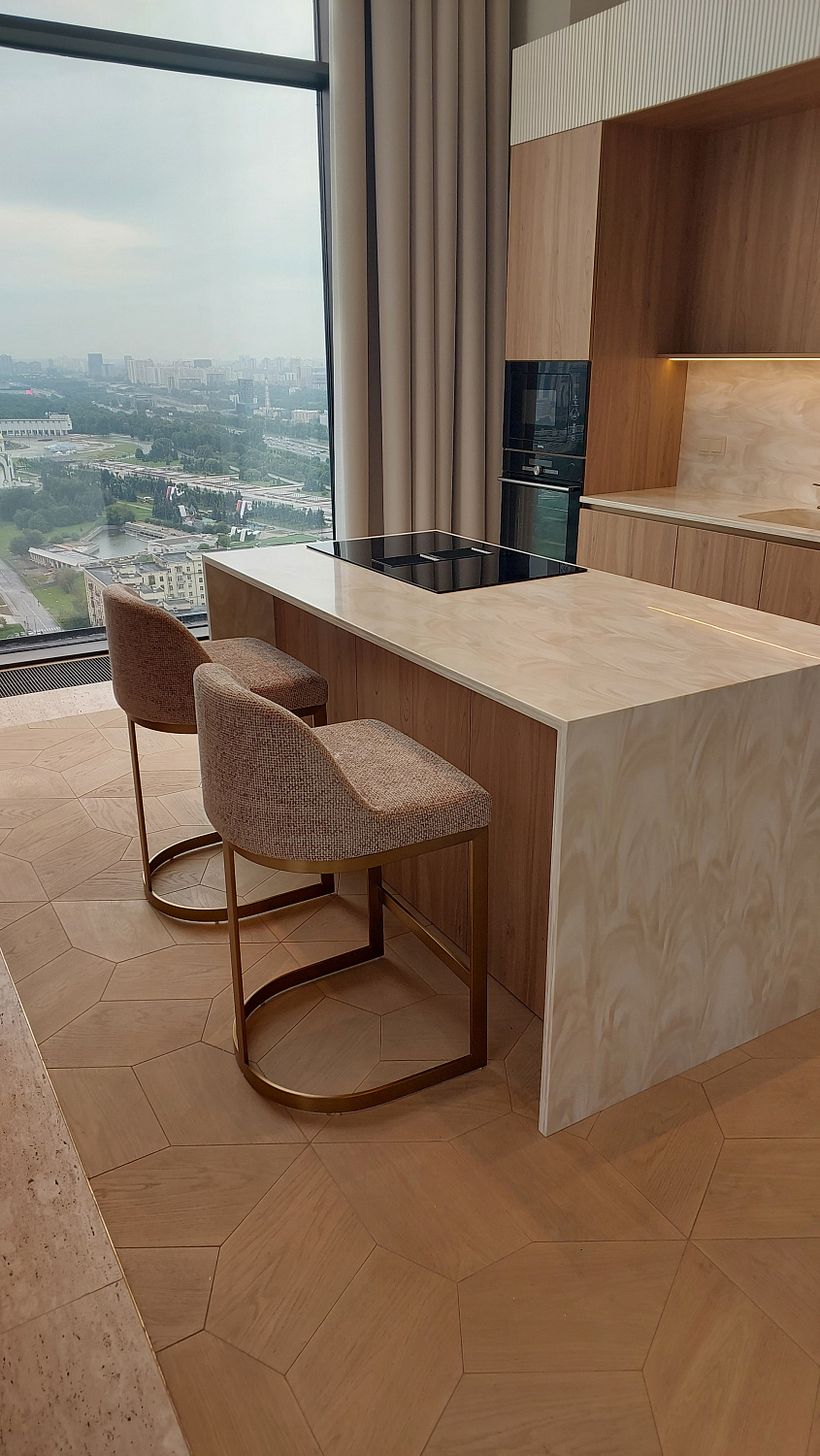 Кухня в оттенке дуб гамильтон натуральный