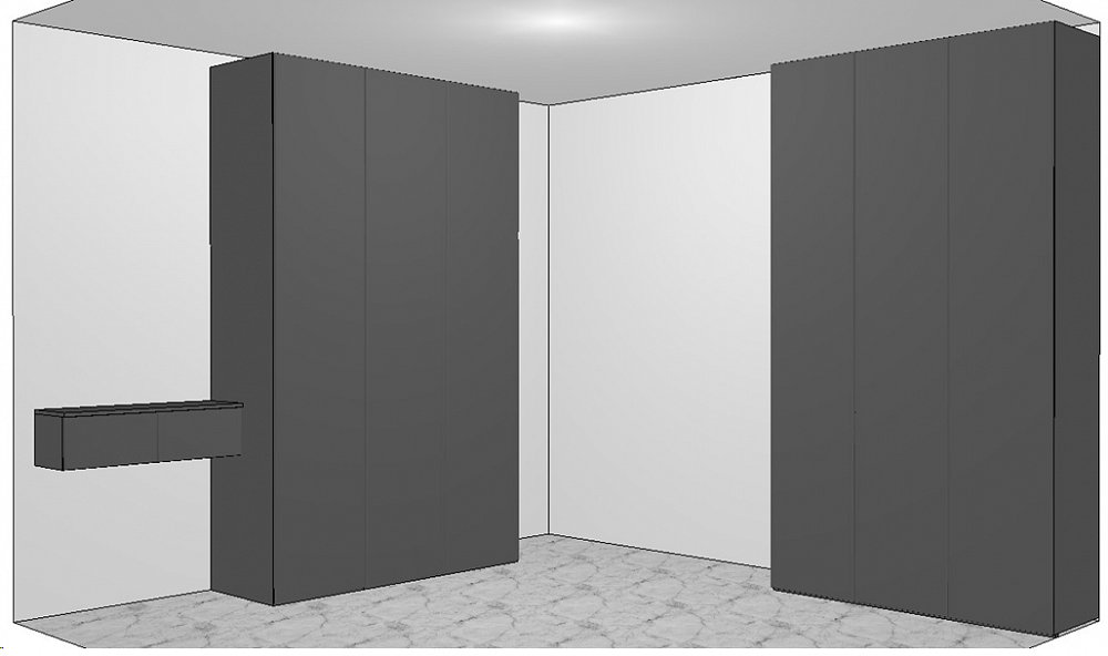 Комплект шкафов "Диамант серый" в прихожую