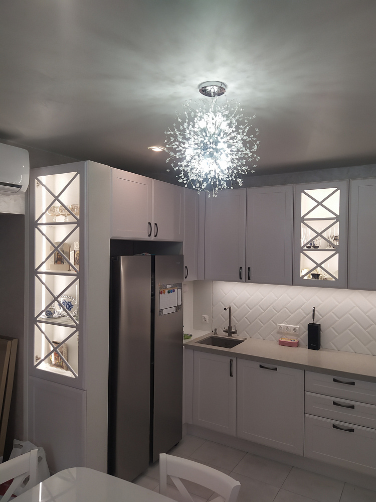 Кухня белая Фасад - "Алмаз"